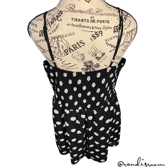 EUC No Boundaries Women’s Sleeveless Polka-Dot Ruffled Mini Dress Sz XL (15-17) - Picture 6 of 13